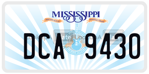 DCA9430 license plate in Mississippi