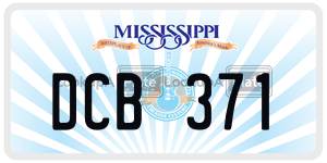 DCB371  license plate in MS