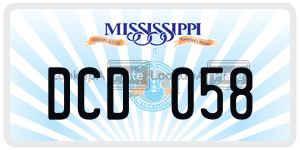 DCD058  license plate in MS