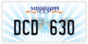 DCD630 license plate in Mississippi