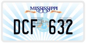 DCF632  license plate in MS