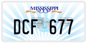 DCF677  license plate in MS