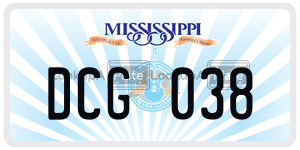 DCG038  license plate in MS