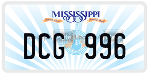 DCG996  license plate in MS