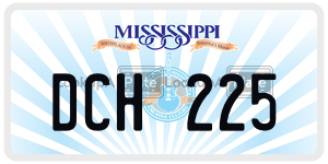 DCH225  license plate in MS