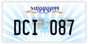 DCI087  license plate in MS