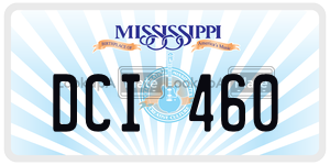 DCI460  license plate in MS