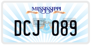 DCJ089  license plate in MS