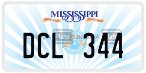 DCL344  license plate in MS
