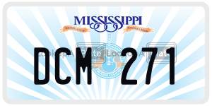 DCM271  license plate in MS
