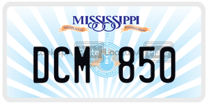 DCM850  license plate in MS