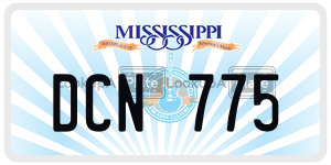 DCN775  license plate in MS