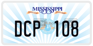 DCP108  license plate in MS