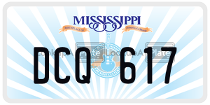 DCQ617  license plate in MS