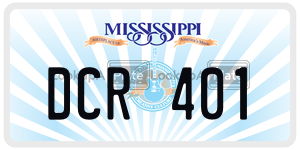 DCR401  license plate in MS