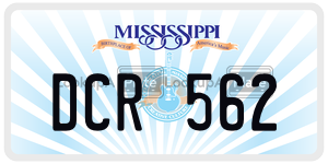 DCR562  license plate in MS