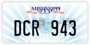 DCR943  license plate in MS