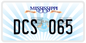 DCS065  license plate in MS