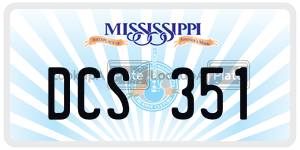 DCS351  license plate in MS