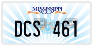 DCS461  license plate in MS