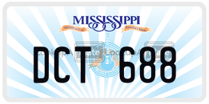 DCT688  license plate in MS
