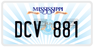 DCV881  license plate in MS