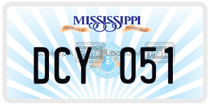 DCY051  license plate in MS
