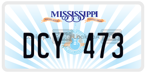 DCY473  license plate in MS