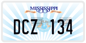 DCZ134  license plate in MS