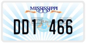 DD1466  license plate in MS