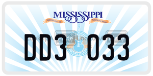 DD3033  license plate in MS
