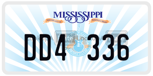 DD4336  license plate in MS