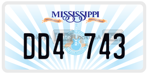 DD4743  license plate in MS
