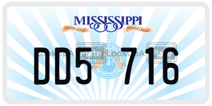 DD5716  license plate in MS
