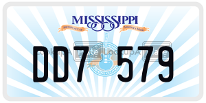 DD7579  license plate in MS