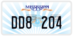 DD8204  license plate in MS