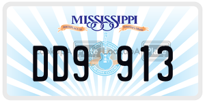 DD9913  license plate in MS