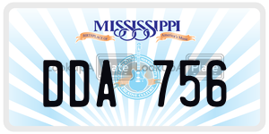 DDA756  license plate in MS