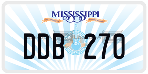 DDB270  license plate in MS
