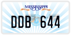 DDB644  license plate in MS