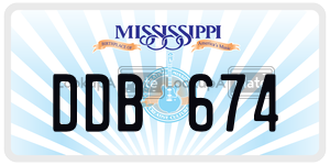 DDB674  license plate in MS