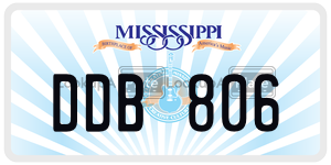 DDB806  license plate in MS