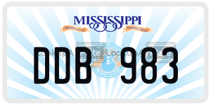DDB983  license plate in MS