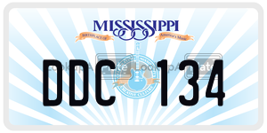 DDC134  license plate in MS