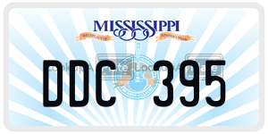 DDC395  license plate in MS
