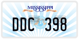 DDC398  license plate in MS