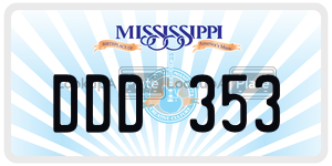 DDD353  license plate in MS