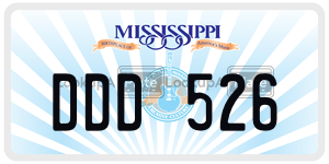 DDD526  license plate in MS