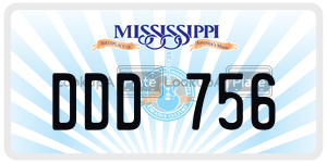 DDD756  license plate in MS