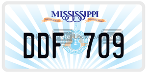 DDF709  license plate in MS